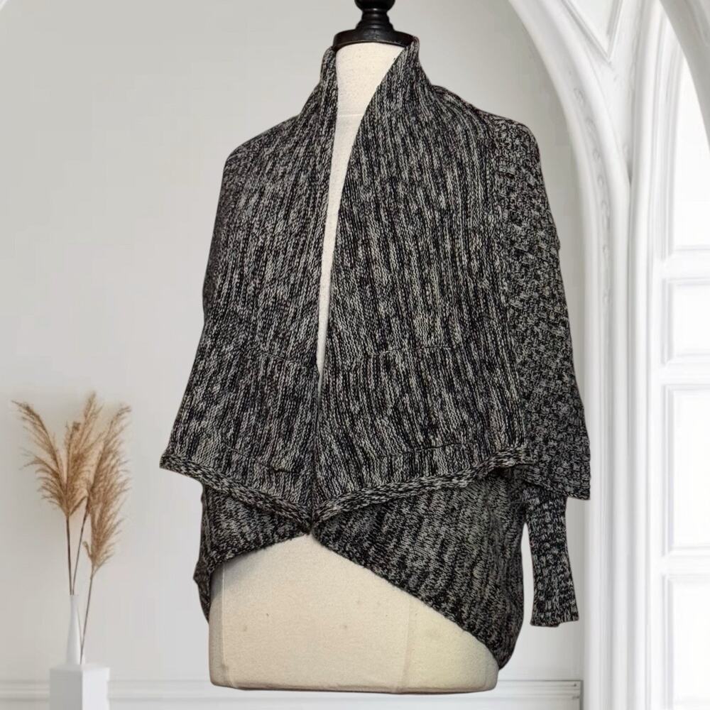 Michael‎ Stars Cardigan Sweater Sz S Oversized Cape Like Shawl Collar Dramatic